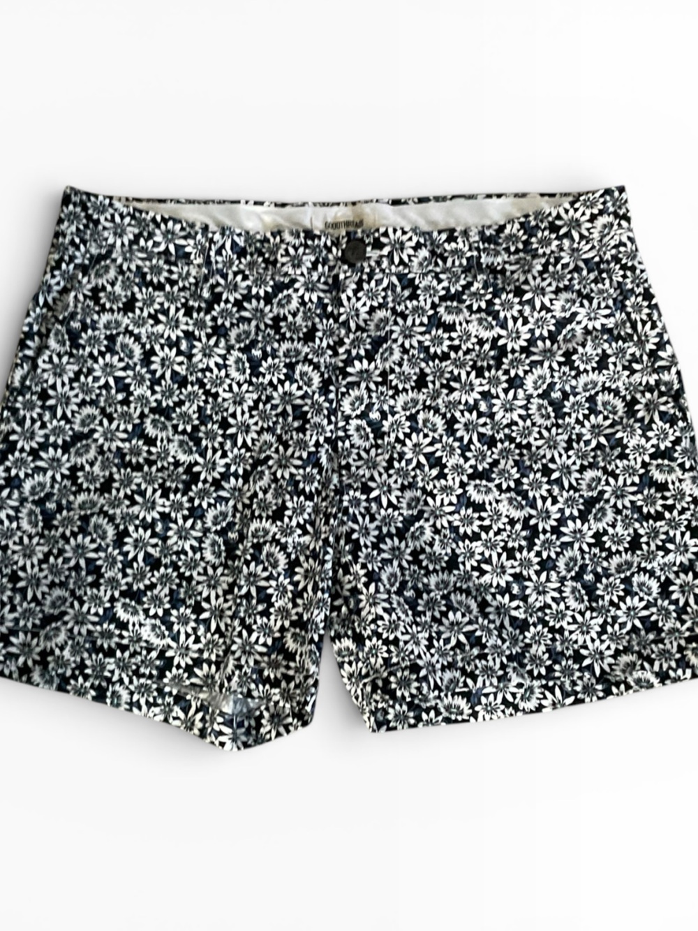 Goodthreads Black and White Floral Mini Skirt